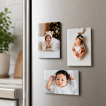 Custom Fridge Magnet Foto Bayi | Magnet Kulkas Foto Custom Premium | Souvenir Bayi Newborn Kado Unik Personal 2x3 Inch